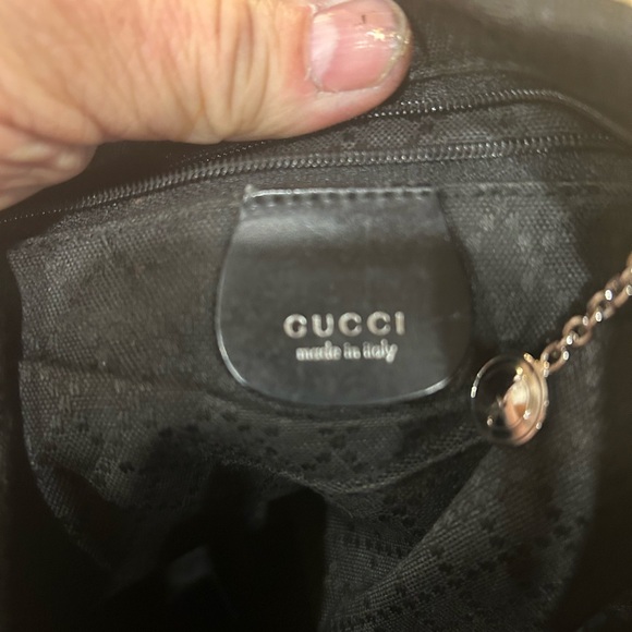 GUCCI Bamboo Hand Bag Nylon Black Auth ep11126 - Picture 5 of 8